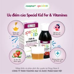 Siro Bổ Sung Sắt Special Kid Fer Et Vitamines 125ml - Giúp Phòng Ngừa Thiếu Máu Cho Trẻ Em, Dinh Dưỡng An Toàn, Hương Vị Dễ Uống