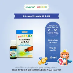 Special Kid Vitamin D3 & K2 - Hỗ trợ tăng chiều cao và hấp thu canxi cho trẻ - 10ml