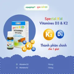 Special Kid Vitamin D3 & K2 - Hỗ trợ tăng chiều cao và hấp thu canxi cho trẻ - 10ml