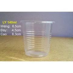 Combo 100 Ly Nhựa 140ml Kèm Nắp - Ly Dùng Một Lần Để Đổ Rau Câu, Sốt Chấm, Thực Phẩm Tiện Lợi