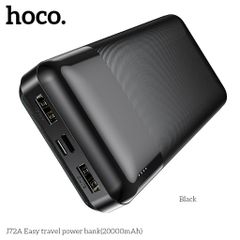 Pin Sạc Dự Phòng Hoco J72A 20000mAh - Sạc Nhanh Micro-USB/Type-C, Đầu Ra USB 2A Kép, Đèn Báo LED, Tiện Lợi Cho Smartphone và Tablet