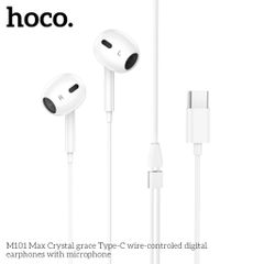 Tai Nghe Hoco M101 Max Crystal Grace Type-C Có Mic - Âm Thanh Sống Động, Thiết Kế Sang Trọng, Tương Thích Nhiều Thiết Bị Di Động