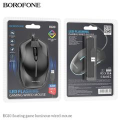 Chuột có dây BOROFONE BG10 LED - Thiết bị gaming chính hãng, độ nhạy cao, thiết kế ergonomic cho trải nghiệm chơi game hoàn hảo
