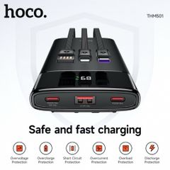 Pin Sạc Dự Phòng Hoco THM501 22.5W (10000mAh) - Màn Hình LED, Cáp Tích Hợp, Thiết Kế Gọn Nhẹ, Sạc Nhanh cho Điện Thoại, Laptop