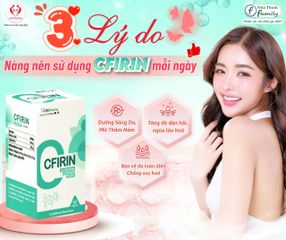 Viên Uống Trắng Da CFIRIN Kenpharma - Hỗ Trợ Làm Sáng Da, Giảm Nám Tàn Nhang, Nhập Khẩu Pháp, Chính Hãng, Dinh Dưỡng Từ Bên Trong