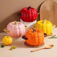 Hũ Sứ Bí Decor 1,6L - Hũ Đựng Đồ Sang Trọng Chịu Nhiệt, Dụng Cụ Nhà Bếp Tiện Lợi Cho Món Ăn Thơm Ngon