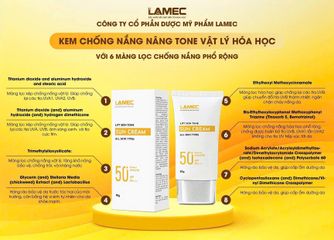 Kem Chống Nắng Kháng Nước Lamec Suncream SPF 50+ PA++++ - Bảo Vệ Da Tối Đa, Không Lem, Dưỡng Ẩm Mịn Màng, Thích Hợp Mọi Hoàn Cảnh