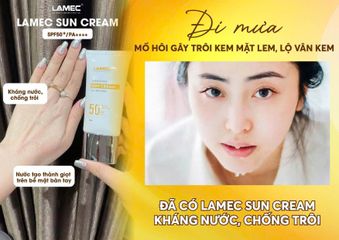 Kem Chống Nắng Kháng Nước Lamec Suncream SPF 50+ PA++++ - Bảo Vệ Da Tối Đa, Không Lem, Dưỡng Ẩm Mịn Màng, Thích Hợp Mọi Hoàn Cảnh