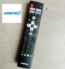 Điều Khiển Remote Giọng Nói Voice Tivi ASANZO Màu Đen Thiết Kế Trụ Dài, Phím Êm Nhạy - Phụ Kiện Tiện Ích Cho Gia Đình