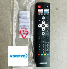 Điều Khiển Remote Giọng Nói Voice Tivi ASANZO Màu Đen Thiết Kế Trụ Dài, Phím Êm Nhạy - Phụ Kiện Tiện Ích Cho Gia Đình