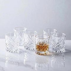 Bộ 6 Cốc Pha Lê Godinger Dublin 325ml - Sang Trọng, Được Thiết Kế Tinh Xảo, Phù Hợp Cho Mọi Loại Đồ Uống