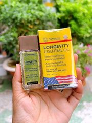 Dầu Gió Vàng Nanogize Longevity Essential Oil 21ml - Giảm Đau Khớp, Thư Giãn, Tinh Dầu Tự Nhiên Mỹ, Hỗ Trợ Kháng Khuẩn