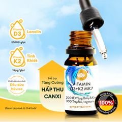 Vitamin D3+K2 MK7 Sunday Natural Đức 300 giọt
