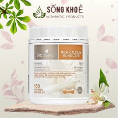 Canxi Sữa Bio Island 150 Viên - Bổ Sung Xương Khớp & Dinh Dưỡng Cho Trẻ Em và Người Lớn - Hỗ Trợ Hấp Thu Vitamin D3 và K2