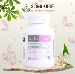 Viên uống Bio Island DHA cho Phụ Nữ Mang Thai 60 viên - Hỗ Trợ Phát Triển Trí Não và Thị Giác Thai Nhi, Omega-3 Từ Vi Tảo Schizochytrium