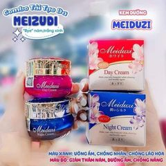 Combo Kem Dưỡng Trắng Da MEIDUZI Xanh Đỏ - Kem Mờ Thâm Sạm Nám Chống Nắng Nhật Bản hàng hiệu