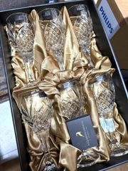 Set 6 Ly Pha Lê Cao Cấp Killarney 295ml - Thiết Kế Vintage Sang Trọng, Dùng Rượu Vang, Chịu Được Máy Rửa Chén