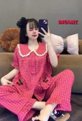 Bộ Đồ Ngủ Đũi Kẻ Tiểu Thư Dài Bigsize - Thời Trang Nữ Cao Cấp, Sang Trọng, Thoải Mái Cho Giấc Ngủ Ngon