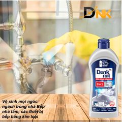 Dung Dịch Tẩy Rửa Inox 3in1 Denkmit - Nhập Khẩu Đức, Làm Sạch, Đánh Bóng & Bảo Vệ Bề Mặt Inox Cho Nhà Bếp Sáng Bóng 300ml