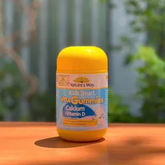 Kẹo canxi mềm nhai Nature's Way Vita Gummies Calcium + Vitamin D cho trẻ em (60 viên) - Hỗ trợ phát triển xương và răng chắc khỏe