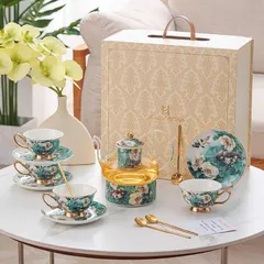 Bộ Ấm Chén Sứ Cao Cấp Họa Tiết Chim - Sang Trọng, An Toàn, Quà Tặng Lý Tưởng Dịp Lễ, Sinh Nhật