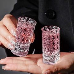 Set 6 Ly Shot 20ml Diamond Sang Trọng - Cốc Uống Rượu Thủy Tinh Cao Cấp Họa Tiết Kim Cương Độc Đáo