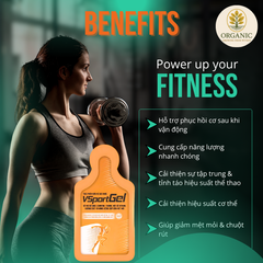 Gel Năng Lượng VsportGel Chính Hãng - Hỗ Trợ Phục Hồi Nhanh, Giảm Đau Nhức Cơ Sau Workout, 50 Gói 15mL/gói