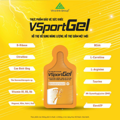 Gel Năng Lượng VsportGel Chính Hãng - Hỗ Trợ Phục Hồi Nhanh, Giảm Đau Nhức Cơ Sau Workout, 50 Gói 15mL/gói