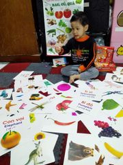 Bộ Thẻ Học Thông Minh A5 - 100 Flashcard Hai Ngôn Ngữ Anh-Việt Cho Trẻ 0-6 Tuổi - Nhận Biết Thế Giới Xung Quanh