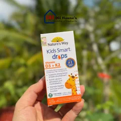 Giọt Vitamin D3 + K2 Nature's Way 11ml - Hỗ trợ hấp thụ canxi, tăng cường sức khỏe xương cho trẻ em và người lớn.