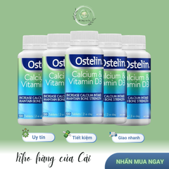 Viên Canxi Ostelin Calcium & Vitamin D3 - Hỗ trợ phát triển xương răng cho mẹ và bé, Ngừa loãng xương, Chính hãng Úc