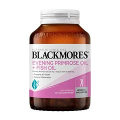 Viên uống dầu hoa anh thảo và Omega-3 Blackmores Evening Primrose Oil + Fish Oil 100 viên - Hỗ trợ nội tiết và sức khỏe tim mạch