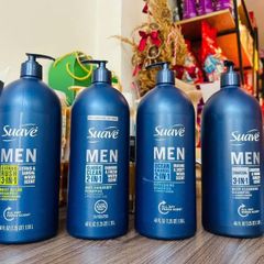 Tắm Gội Suave Men 3-in-1 Citrus 1.18L - Chăm Sóc Nam Giới Tiện Lợi, Dầu Gội, Sữa Tắm Mát Lành Từ Chanh