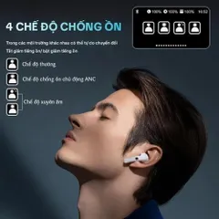 Tai Nghe Bluetooth A11 Pro Ultimate - 28 Chức Năng Thông Minh, Chống Ồn ANC/ENC, Màn Hình Cảm Ứng, Thiết Kế Nhỏ Gọn, Âm Thanh Chất Lượng Cao