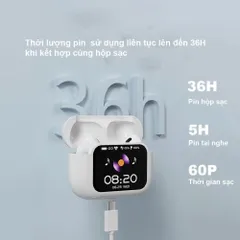 Tai Nghe Bluetooth A11 Pro Ultimate - 28 Chức Năng Thông Minh, Chống Ồn ANC/ENC, Màn Hình Cảm Ứng, Thiết Kế Nhỏ Gọn, Âm Thanh Chất Lượng Cao