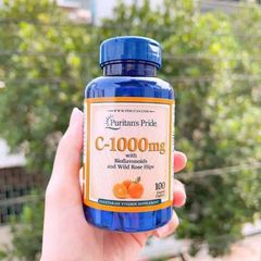 Viên Uống Bổ Sung Vitamin C Time Puritan's Pride - 100 Viên Cho Trẻ Em - Tăng Cường Miễn Dịch, Bảo Vệ Da khỏe Mạnh