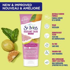 Sữa Rửa Mặt Tẩy Tế Bào Chết St Ives Acne Control Hương Chanh Đào 170g - Giúp Ngăn Ngừa Mụn, Làm Sạch Da Mịn Màng