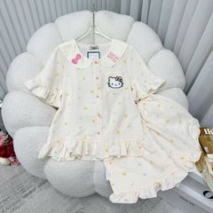 Set đồ ngủ Hellokitty Bigsize - Bộ đồ ngủ đũi ngắn dễ thương, thoáng mát, phong cách trẻ trung tại nhà, quà tặng lý tưởng cho mọi dịp