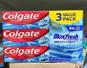 Bộ 3 kem đánh răng Colgate Max Fresh với strips làm trắng và hương bạc hà mát lạnh - Giải pháp hoàn hảo cho nụ cười tươi sáng