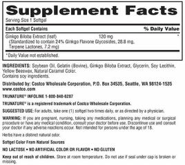 Viên uống bổ não Trunature ginkgo biloba  340 viên chính hãng Mỹ