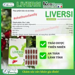 Viên Bổ Gan LIVERSI - Hỗ Trợ Giải Độc Gan, Hạ Men Gan Hiệu Quả Nhập Khẩu Từ Pháp, Tăng Cường Chức Năng Gan, Giảm Nguy Cơ Tổn Thương Gan