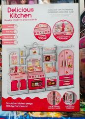 Bộ tủ bếp 2 ngăn có đèn và âm thanh cho bé chơi đồ hàng 322-32 520-13 chọn ngẫu nhiên - kitchen Toy