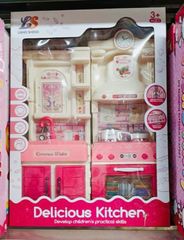 Bộ tủ bếp 2 ngăn có đèn và âm thanh cho bé chơi đồ hàng 322-32 520-13 chọn ngẫu nhiên - kitchen Toy