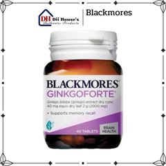 Viên uống bổ não Blackmores Ginkgoforte 40 viên - Hỗ trợ tăng cường trí nhớ, cải thiện tuần hoàn não, nhập khẩu chính ngạch