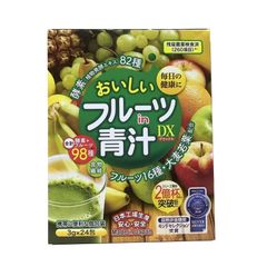 Bột uống rau xanh vị trái cây Oishii Fruits in Aojiru DX Japan 24 gói