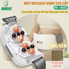 Máy massage bụng pin sạc Nikio NK-166DC - Công nghệ xoa bóp nhiệt hồng ngoại, giảm mỡ bụng hiệu quả, hỗ trợ tiêu hóa, dễ sử dụng