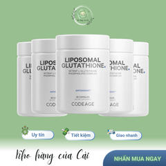 Viên Uống Trắng Da Codeage Liposomal Glutathione 60 Viên - Chống Oxy Hóa, Làm Sáng Da, Giải Độc Gan - Chính Hãng Mỹ