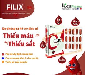 Viên Uống Bổ Sung Sắt & Acid Folic FILIX Nhập Khẩu Pháp - Hỗ Trợ Thiếu Máu, Dinh Dưỡng Cho Phụ Nữ Mang Thai