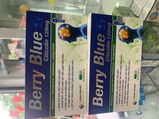 Viên bổ não Berry Blue Citicolin 120mg - Hỗ trợ trí nhớ, tuần hoàn máu não, giảm rối loạn tiền đình (30 viên)