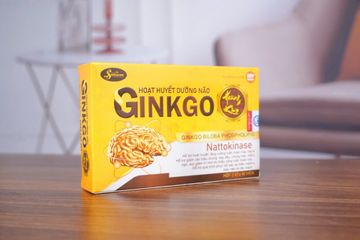 Viên uống Hoạt Huyết Dưỡng Não Ginkgo Hoàng Kim - Hỗ trợ giấc ngủ, giảm chóng mặt, cải thiện tuần hoàn máu não, hộp 20 viên